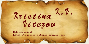 Kristina Vitezov vizit kartica